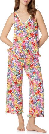Bedhead Pajamas Print Stretch Organic Cotton Crop Pajamas in Spring Fields at Nordstrom, Size X-Large