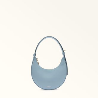 Furla Delizia Borsa Mini Carta Da Zucchero Blu Pelle Di Vitello Morbida Donna