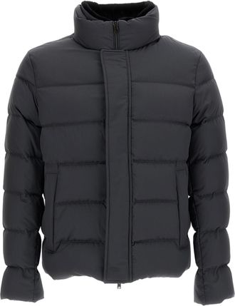 Herno Padded Bomber Jacket with Faux Fur Lining