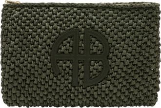 Anine Bing Rio Pouch - Dames - Clutches - Groen - ONE Size - Leer - Tassen