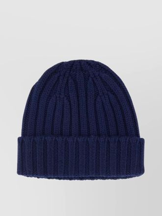 Aspesi knit ribbed folded cuff hat