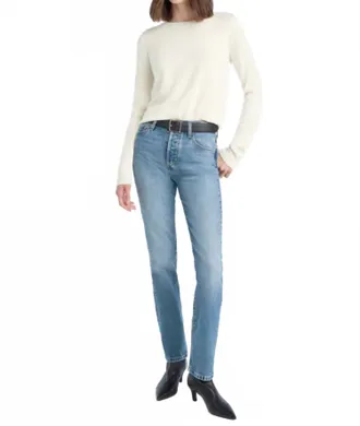 Favorite Daughter Jen Mid Rise Slim Straight Jean In Haines Wash