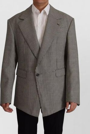 Dolce & Gabbana virgin wool checked oversized single breasted blazer