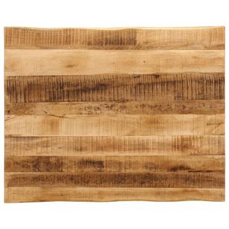 Berkfield Home Table Top Live Edge 100x80x2.5 cm Solid Wood Rough Mango in Brown