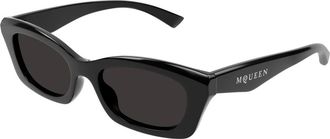 Alexander McQueen Alexander McQueen, Sunglasses, female, Black, Size: 52 MM Black/Grey Sunglasses Am0474S