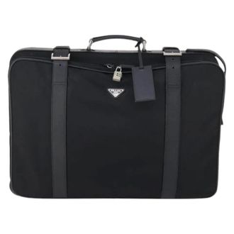 Prada Vintage, unisex, Zwart, ONE Size, Nylon, Pre-owned Nylon Weekendtas