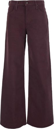 Mother The Rerun Zip Sneak - Dames - Loose Fit Jeans - Rood - W28 - Katoen - Jeans