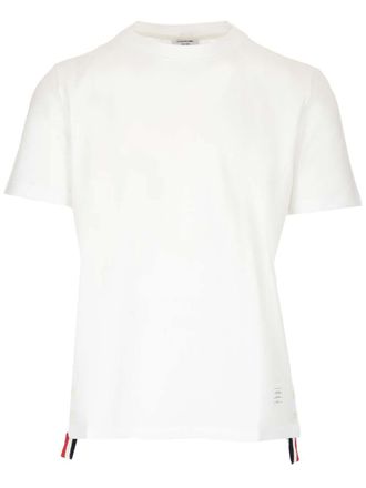 Thom Browne Piqu&eacute; T-Shirt Bianco-Uomo