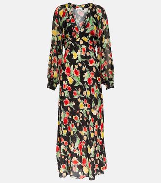 Rixo Abito midi Ayla con stampa