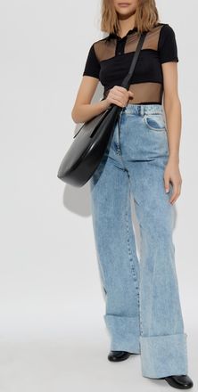 Coperni Polo With Logo, Womens, Black