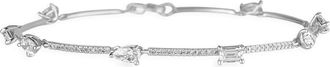 Lana Jewelry Fancies 14K Gold & Diamond Curve Link Bracelet in White Gold at Nordstrom, Size 7