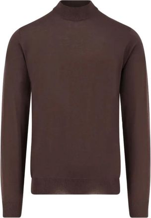 FILIPPO DE LAURENTIIS Lupetto ML Turtleneck - Heren - Coltruien - Bruin - L - Wol - Truien & Vesten