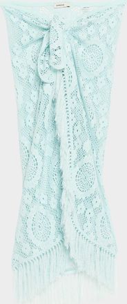 SIMKHAI Thyri Open-Knit Fringe Pareo Coverup