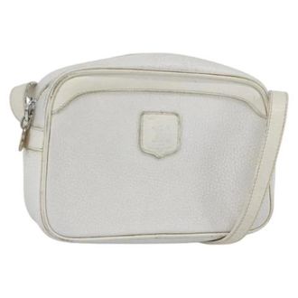 Celine Pre-owned Cross Body Bags, female, White, Size: ONE SIZE Pre-owned Vintage Leather Crossbody Bag