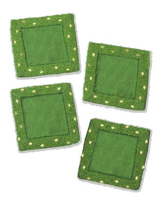 Tiramisu Set of 4 The Verdant Jewel Cocktail Napkins