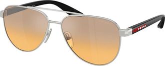 Prada PS A52S 1BC40Z Mens Sunglasses Silver Size 58