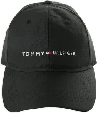 Tommy Hilfiger Honkbalpet met geborduurd logo - Zwart