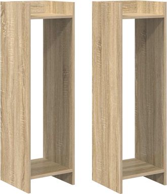 vidaXL Soporte De Plantas 2 Uds. Roble Sonoma 30 X 30 X 100 Cm Vidaxl