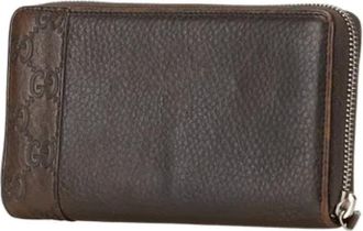 Gucci Pre-owned Wallets, female, Brown, Size: ONE SIZE Pre-owned Leather Wallet