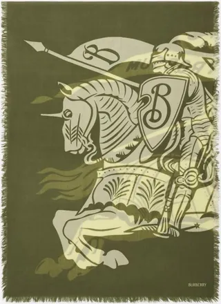 Burberry Wide EKD Wool Scarf