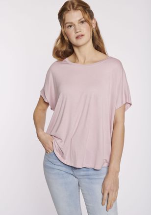 Hailys Kurzarmshirt HAILYS SS M TP Ju44le, Damen, Gr. XS, rosa (rose), Jersey, Obermaterial: 75% Modal, 25% Polyester, unifarben, figurumspielend Po-bedecken