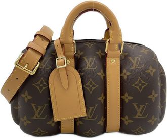 Louis Vuitton Marron Coated Canvas Boston Bag (Pre-Owned)