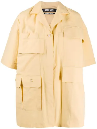 Jacquemus Chemisier Vallon squadrato - Giallo