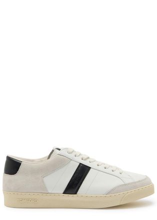 Tom Ford Panelled Suede and Grained Leather Sneakers - White - 44 (IT44 / UK10)