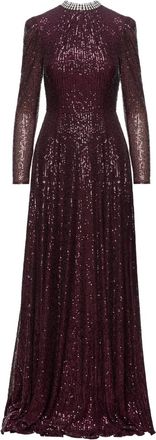 Nissa Maxi-jurk verfraaid met pailletten - Rood