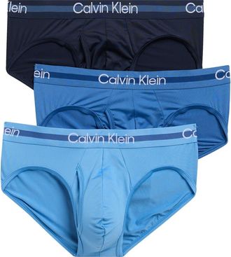 Calvin Klein 3-Pack Microfiber Briefs in Shoreline/Dlft/Sl Blue at Nordstrom Rack, Size Medium