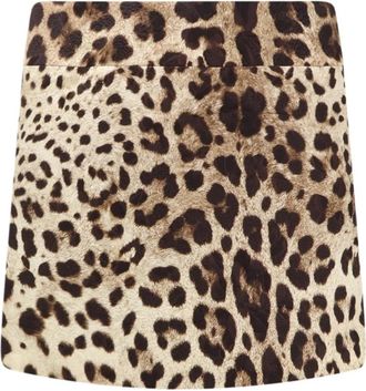 Dolce & Gabbana Leonew Short Skirt - Dames - Korte rokken - Veelkleurig - M - Katoen - Rokken