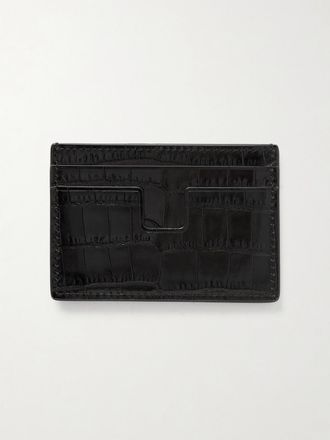 Tom Ford Croc-Effect Patent-Leather Cardholder