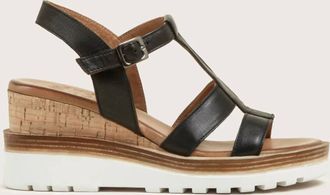 DNA Footwear Womens Leather Sandal In Black