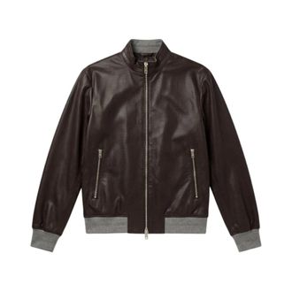 Liu Jo Leather Jackets, male, Brown, Size: XL Bomber Jacket