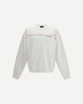 Dsquared2 Cotton crew neck Sweatshirt with logo print Male XL