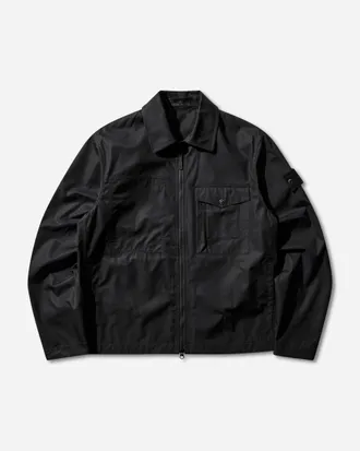 Stone Island Men s Ghost All-Weather Cotton Canvas_S.I. Overshirt Black