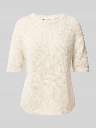 Marc O'Polo Loose Fit Strickpullover mit kurzem Arm in Ecru, Gr&ouml;&szlig;e XS