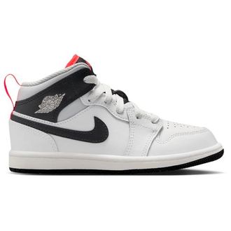 Nike Jordan Boys AJ 1 Mid - Preschool Basketball Shoes Summit White/Black/Infrared Size 11.0