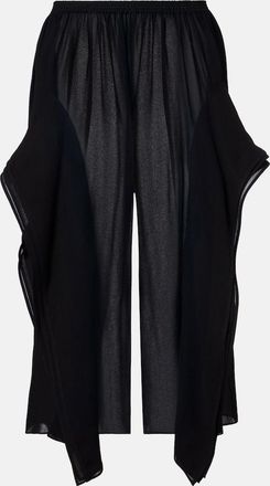 Alaia Alaïa Pantaloni a gamba larga in georgette a vita bassa