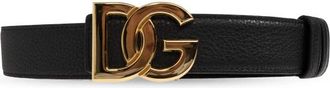 Dolce & Gabbana Logo Riem - Heren - Riemen - Zwart - 115 CM - Leer - Accessoires