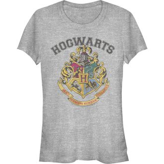 Harry Potter Juniors Harry Potter Vintage Hogwarts Crest Graphic T-Shirt in Athletic Heather at Nordstrom, Size Xx-Large