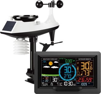 OEM Estaci&oacute;n Meteorol&oacute;gica Profesional Multifuncional Fj3390a: Detecci&oacute;n De Temperatura, Humedad, Velocidad Del Viento Y Precipitaci&oacute;n, Reloj De Pron&oacute;stic