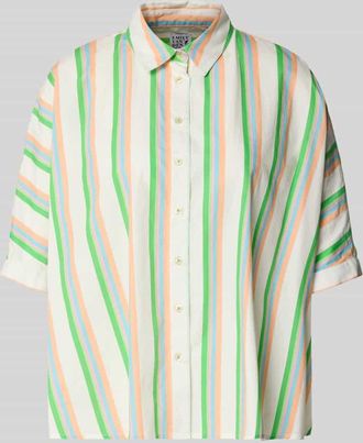 Emily van den Bergh Relaxed Fit Bluse im Allover-Look in Offwhite, Gr&ouml;&szlig;e L/XL