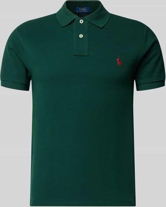 Polo Ralph Lauren Slim Fit Poloshirt aus reiner Baumwolle in Dunkelgruen, Gr&ouml;&szlig;e XXL