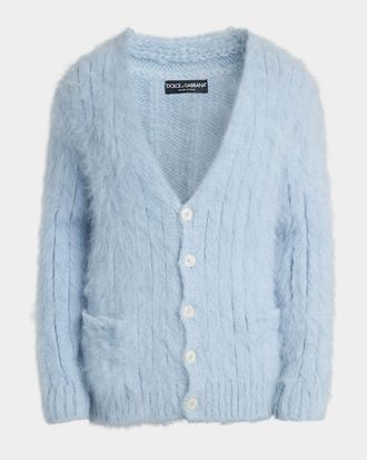 Dolce & Gabbana Men & apos;s Costa Mohair V-Neck Cardigan Sweater