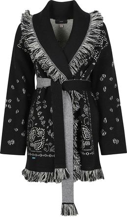 Alanui Bandana Jacquard Intricate Cashmere Cardigan