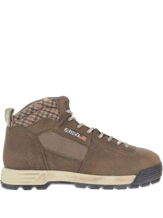 Autry Mid-Top Sneakers with Houndstooth Ankle Panel