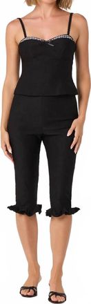 Astr Amalie Sweetheart Top In Black