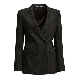 Tagliatore Parigi Blazer - Dames - Jassen - Bruin - Maat: L Linnen