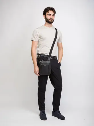 Momo Design Leather Shoulder Bag - Black